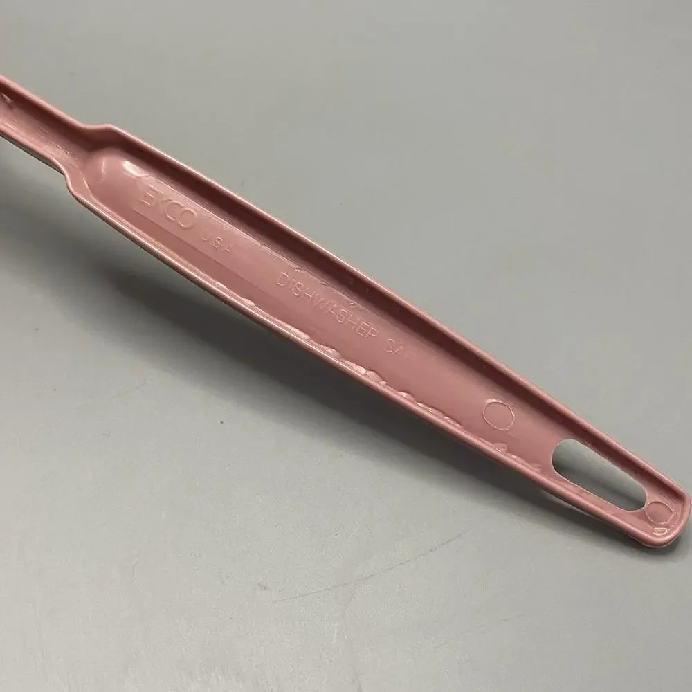 Vintage‎ EKCO USA Pink Nylon Ladle Rose 1980s Utensil 11 in Double Spout